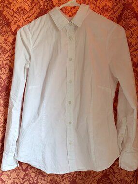 J.Crew 365 Curvy Slim Stretch Button-Up Shirt White Size 2